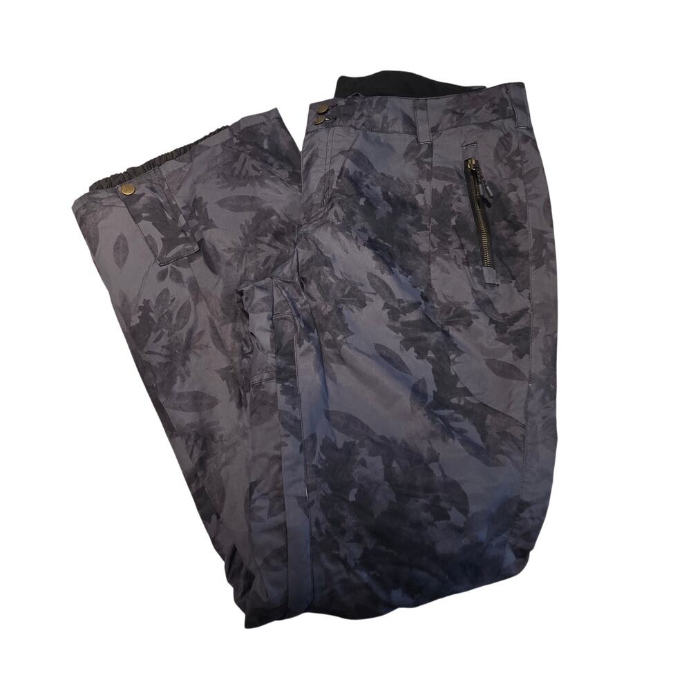 Iceburg Outerwear Large Snow Pants Snowboarding Gray Leaf Cold Waterproof